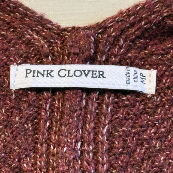 Stitch Fix Pink Clover Open Front Mauve Cardigan Size Medium Petite - Picture 5 of 7